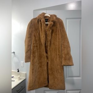 Faux fur coat! Worn once great condition.